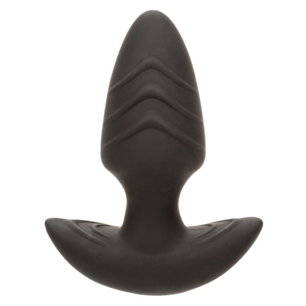 Vue latérale de la tige ondulée noire en silicone